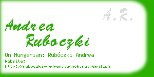 andrea ruboczki business card
